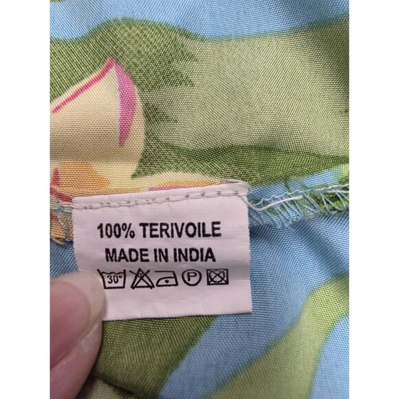 King Kamehameha Shirt Mens XL Blue Hawaiian Aloha Floral Print Pineapple Camp - Picture 7 of 10